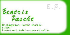 beatrix pascht business card